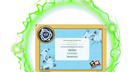 certificado de curso ben 10