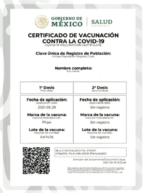certificado de vacuna del covid 19