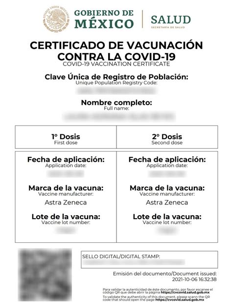 certificado de vacunas de covid