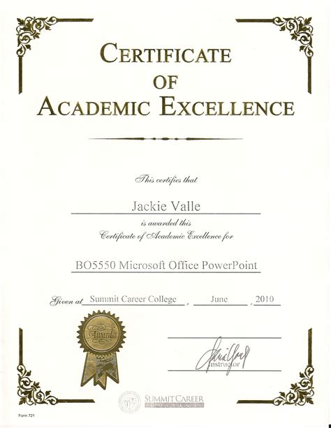 Certificate of Academic Excellence (K12 Templates) Buklat