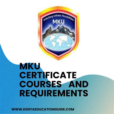 certificate courses offered at mku