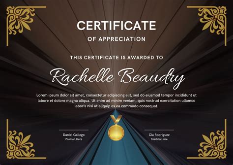 certificate for beauty pageant winner