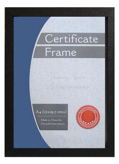 Certificate Frames Sizes