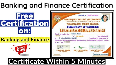 certificate in banking and finance