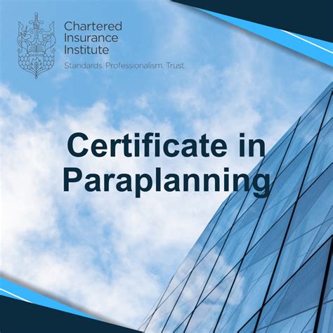 certificate in paraplanning
