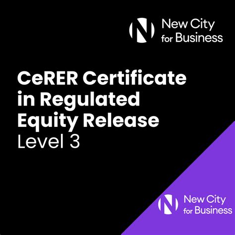 certificate in regulated equity release