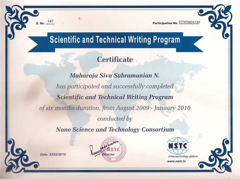 certificate in technical writing online