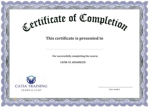 certificate of completion email template