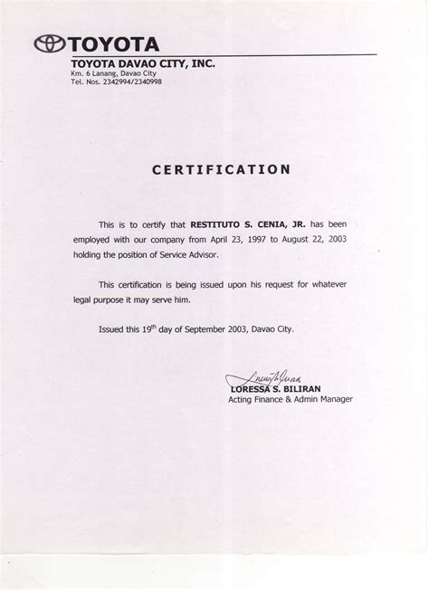 New Certificate Of Employment Template Certificate templates