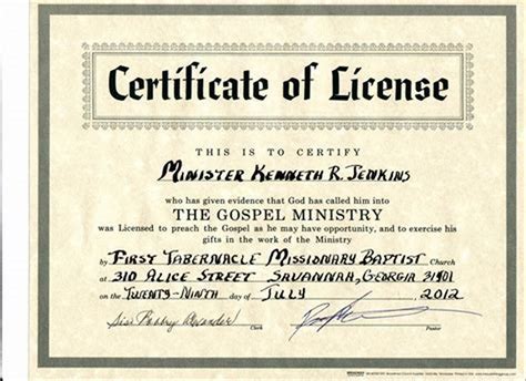 certificate of license template