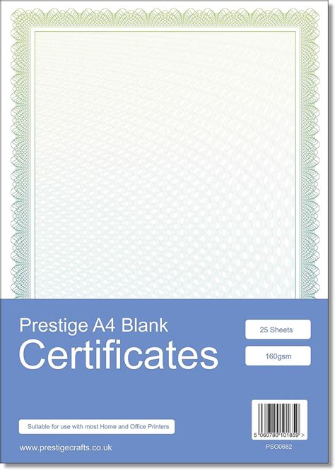 50 Pack Certificate Papers Award Certificates Paper, Blank