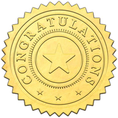 Certificate Gold Seal Sticker certificates templates free