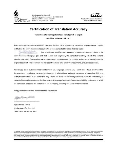 Certificate To Be A Translator