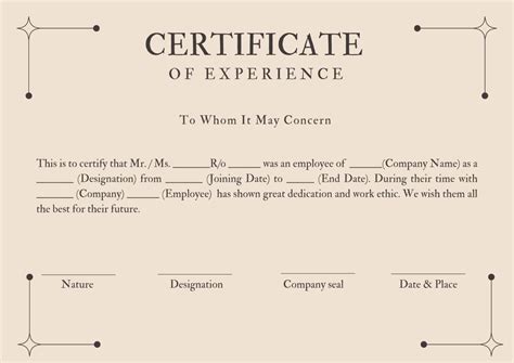 certification experience