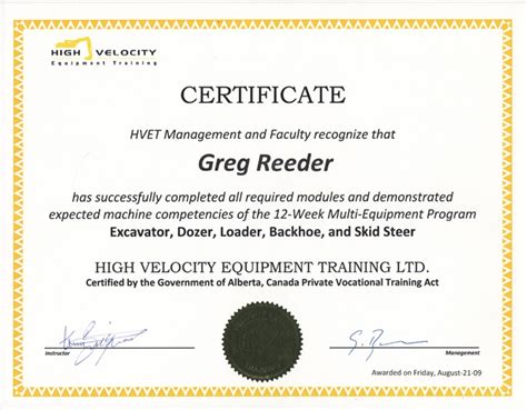 Printable Heavy Equipment Operator Certification Cards Printable Word