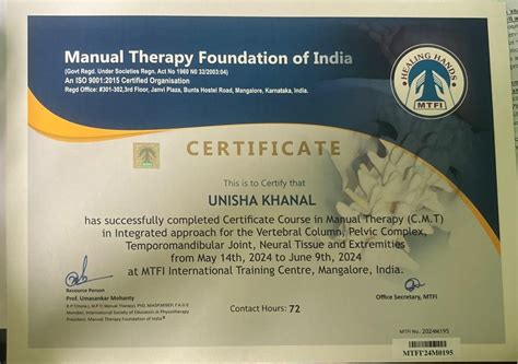 Manual Therapy Certification