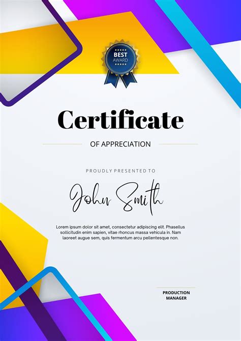 certification list company presentation template