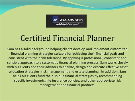 Certified Financial Planner Advice For A Secure Financial Future
