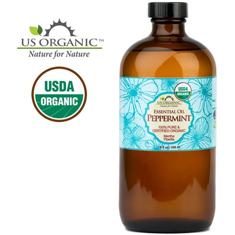 100 Pure Certified USDA Organic Peppermint Essential Oil US