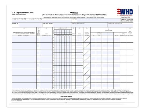 certified payroll report form 347