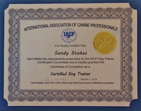 certified professional dog trainer schools