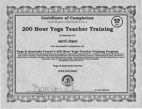 certified yoga teacher 200 hours
