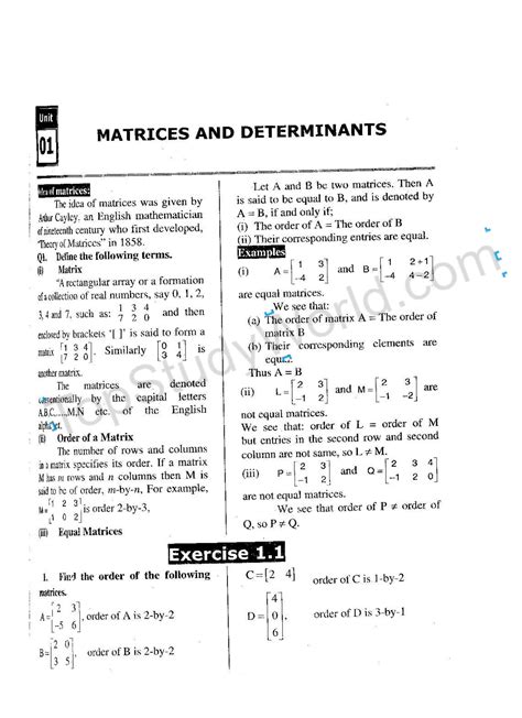 Cet Questions On Matrices And Determinants