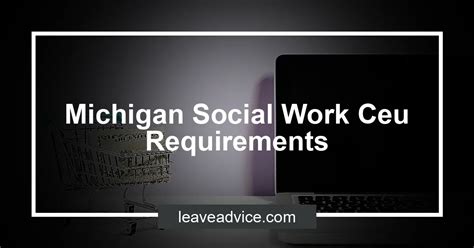 ceu requirements for michigan social workers