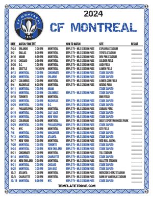 cf montreal 2024 schedule