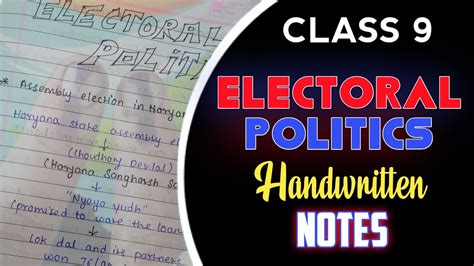 ch electoral politics class 9 notes