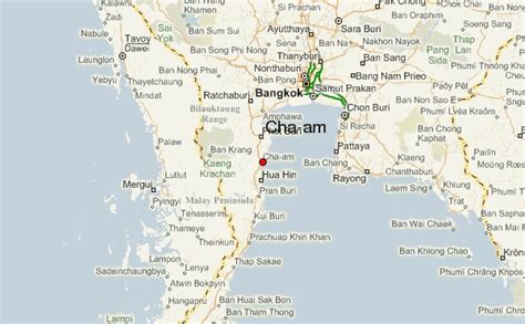 Cha Am Thailand Map