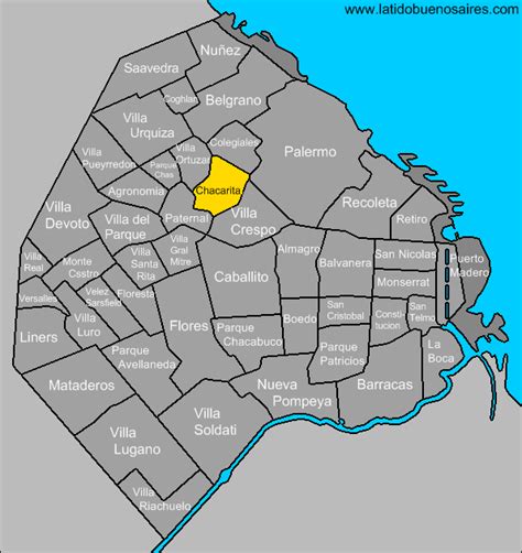 chacarita buenos aires map