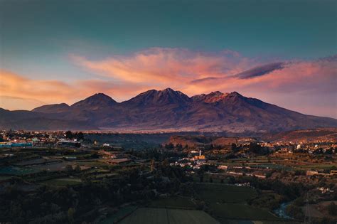 chachani volcano sunset