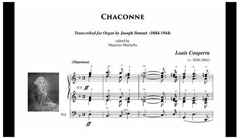 Louis Couperin (1626c.1661) "Chaconne" in G minor. Organ