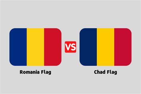 chad and romania flag difference