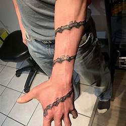 Chain Tattoo Around Forearm