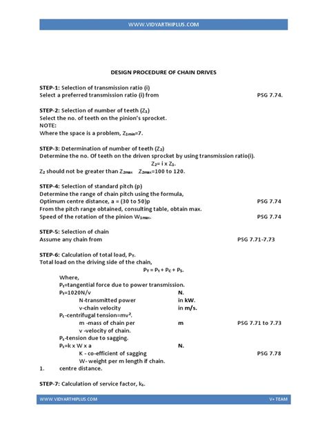 Chain Drive Design Calculation Pdf