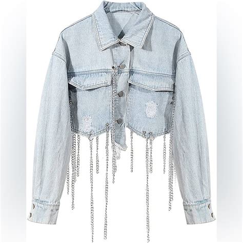 Chain Link Denim Jacket