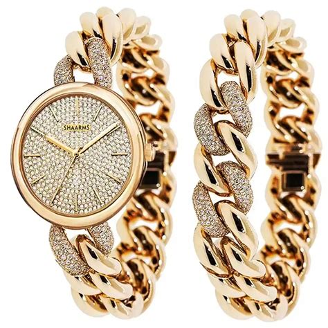 Chain Strap Gold Watch