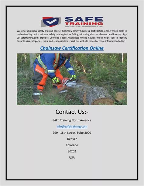 chainsaw certification online