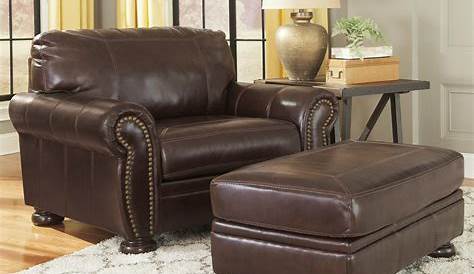 Signature Design by Ashley Banner Traditional Leather Match Chair and a