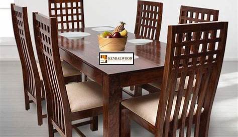 Chair Table Set Price KendalWood™ Furniture Sheesham Wood Dining 57x35 Inch With
