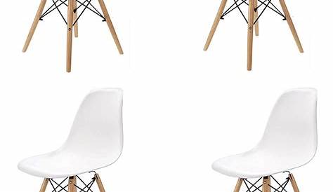 chaise blanche pied en bois Idées de Décoration