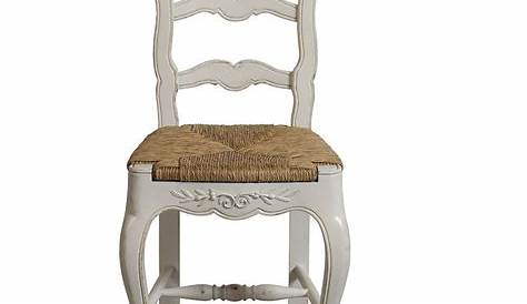 Chaise en bois laqué blanc vieilli Venezia