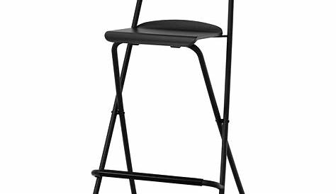 FRANKLIN Chaise de bar, pliante noir, noir IKEA
