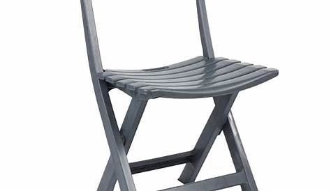 Chaise de jardin pliante plastique gris Chaise et banc