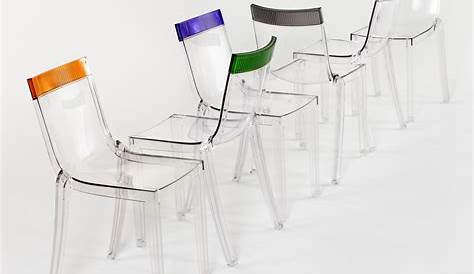 Chaise en Polycarbonate Ajourée Transparente 4 Pieds CORCY
