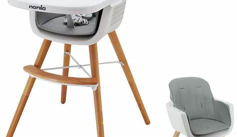Chaise haute bébé design et évolutive en bois noir