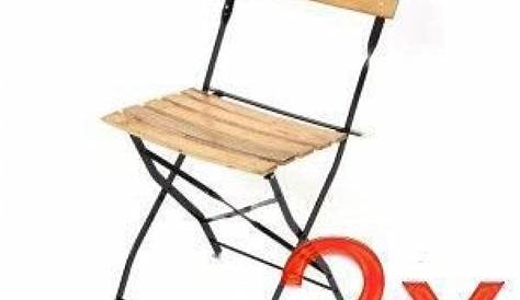 Chaise de jardin/brasserie/terrasse, pliante, bois/métal