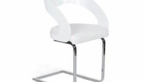Chaise en rotin blanc, chaise de salon blanche, chaise